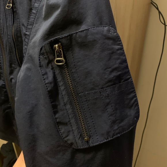 Mens Blank NYC Navy Blue Bomber Jacket - Picture 3 of 11